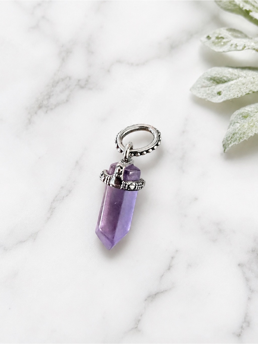 Pandora Purple Amethyst Point Charm Pendant